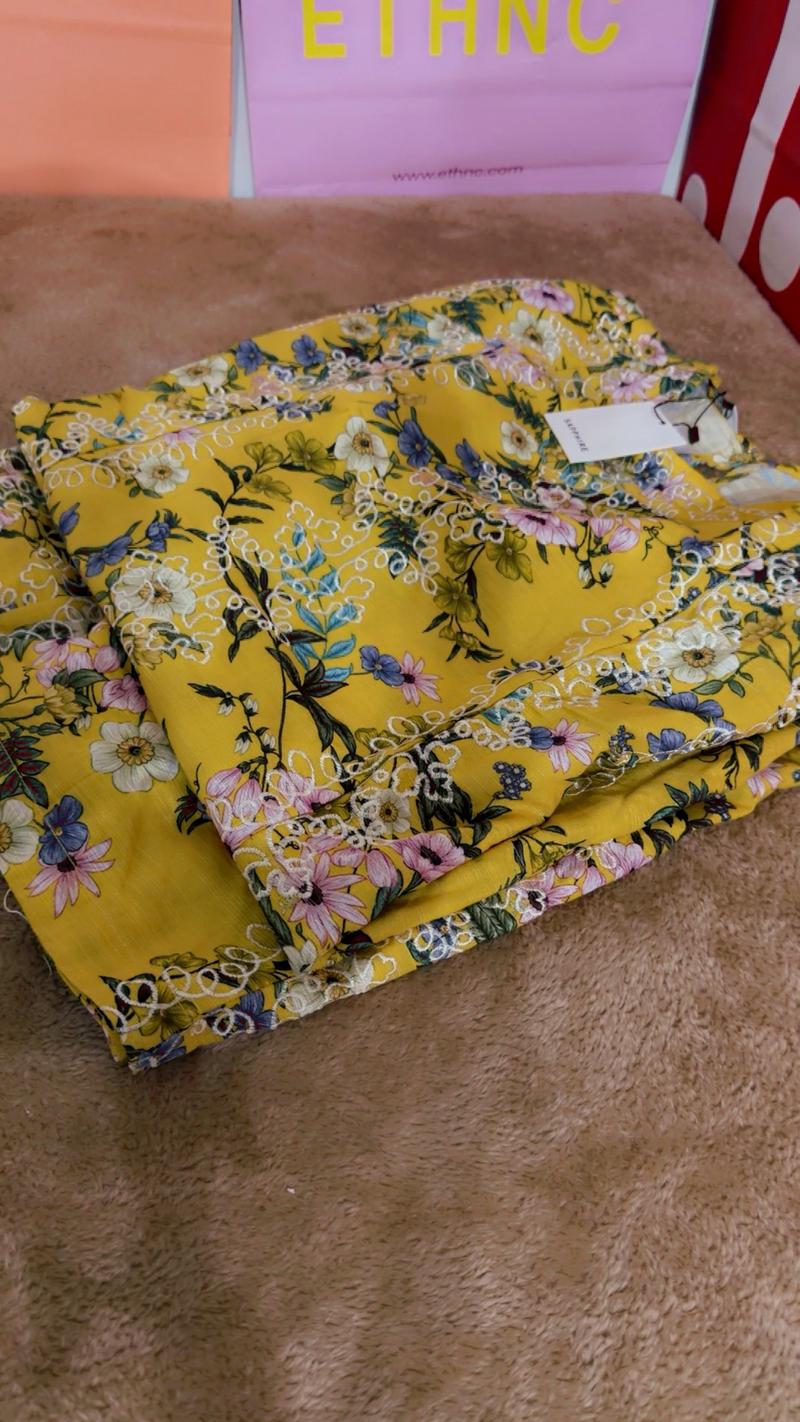 Yellow small khaddar shirt 3950