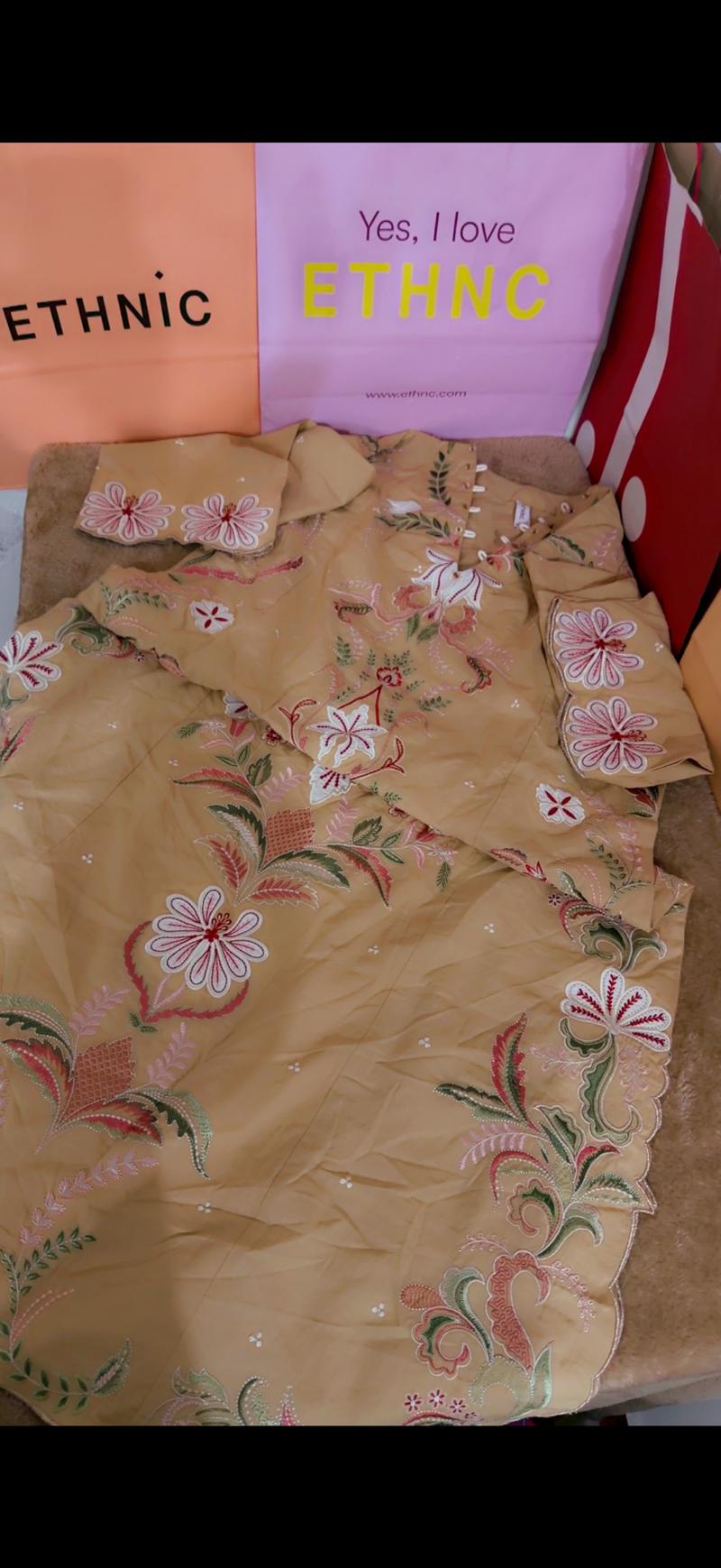 Ethnic rust yellow shirt 