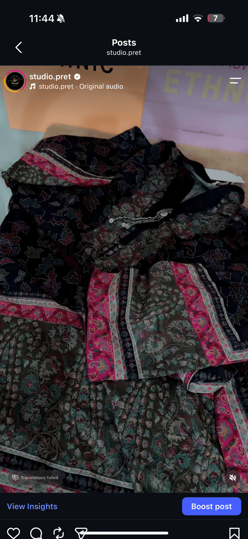 Kaftan black ethnic shirt 5800