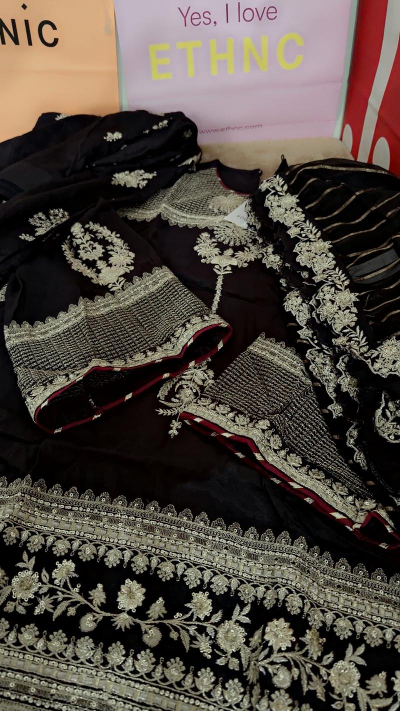 Ethnc botique 16500 black 3pc