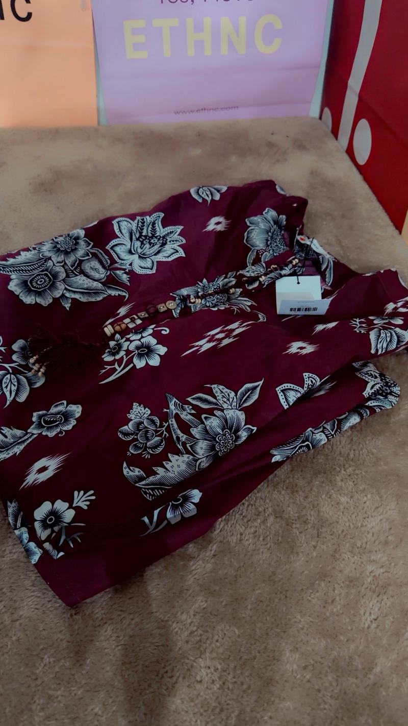 Long shirt Mehroon 3650