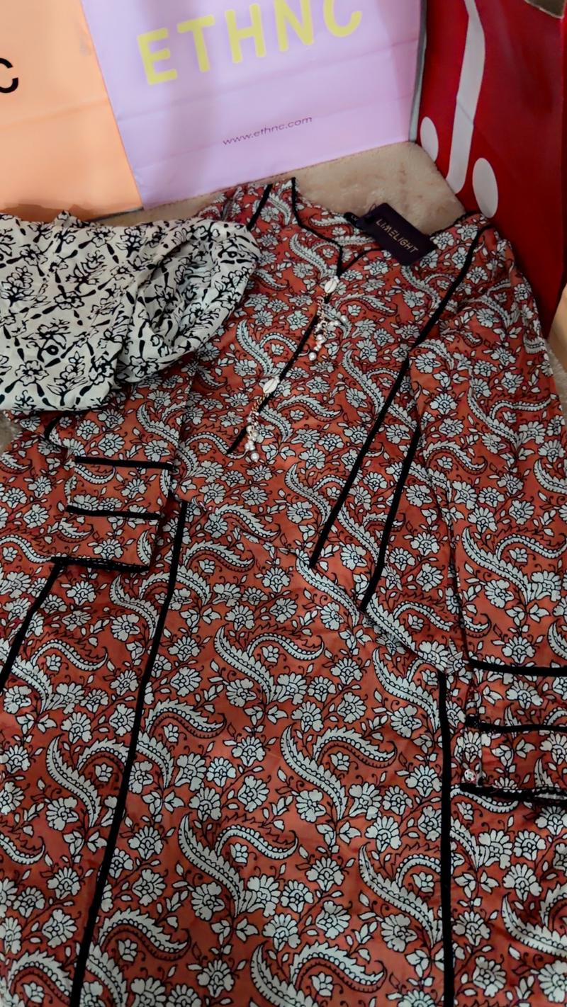 Small lawn frock panels 2pc