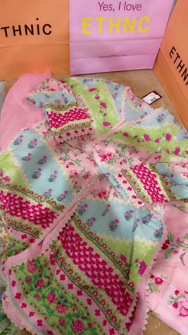 Multi lawn dress 