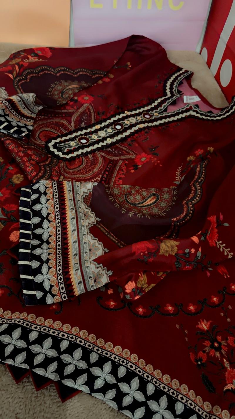 Mehroon kaftan 5500