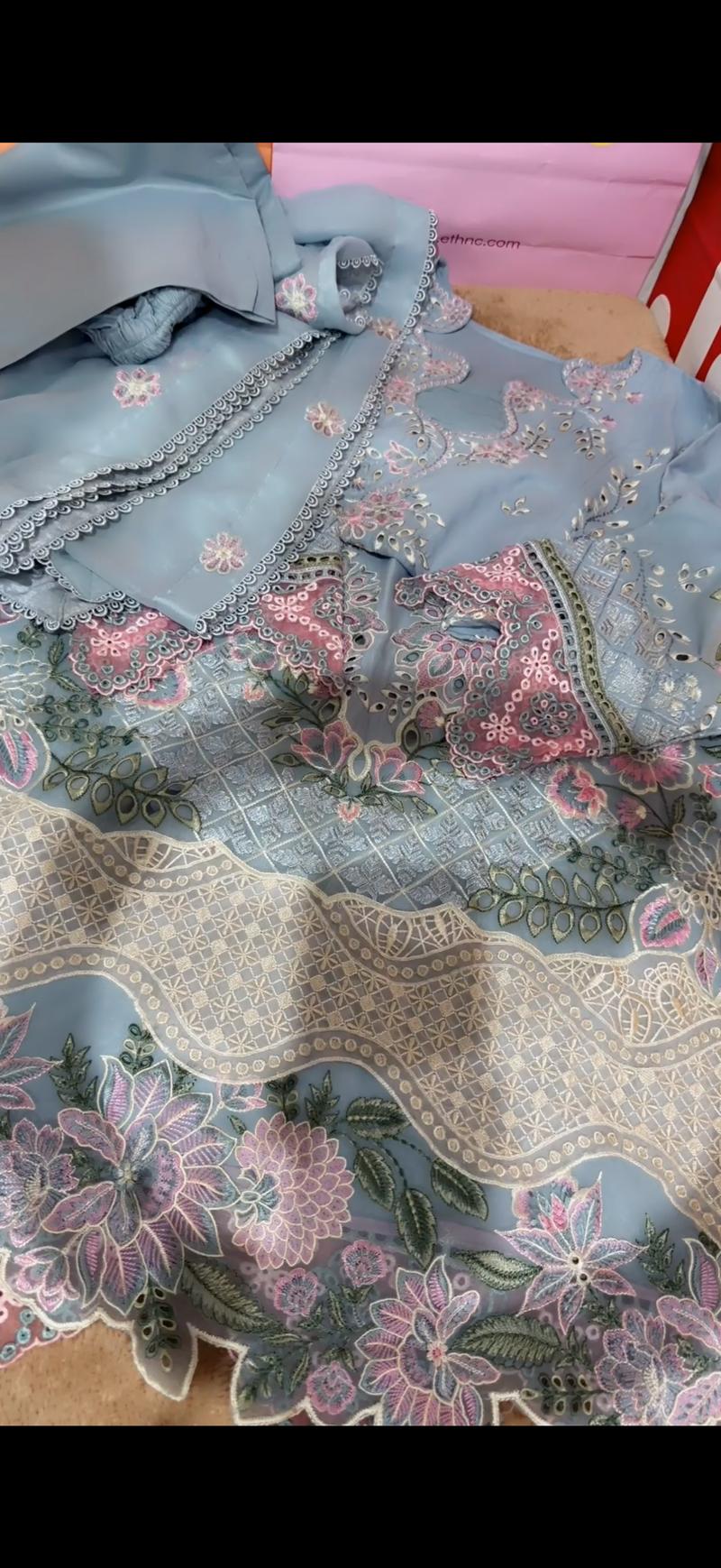Ethnic new arrival luxury lawn unstitch stitch sample 12500