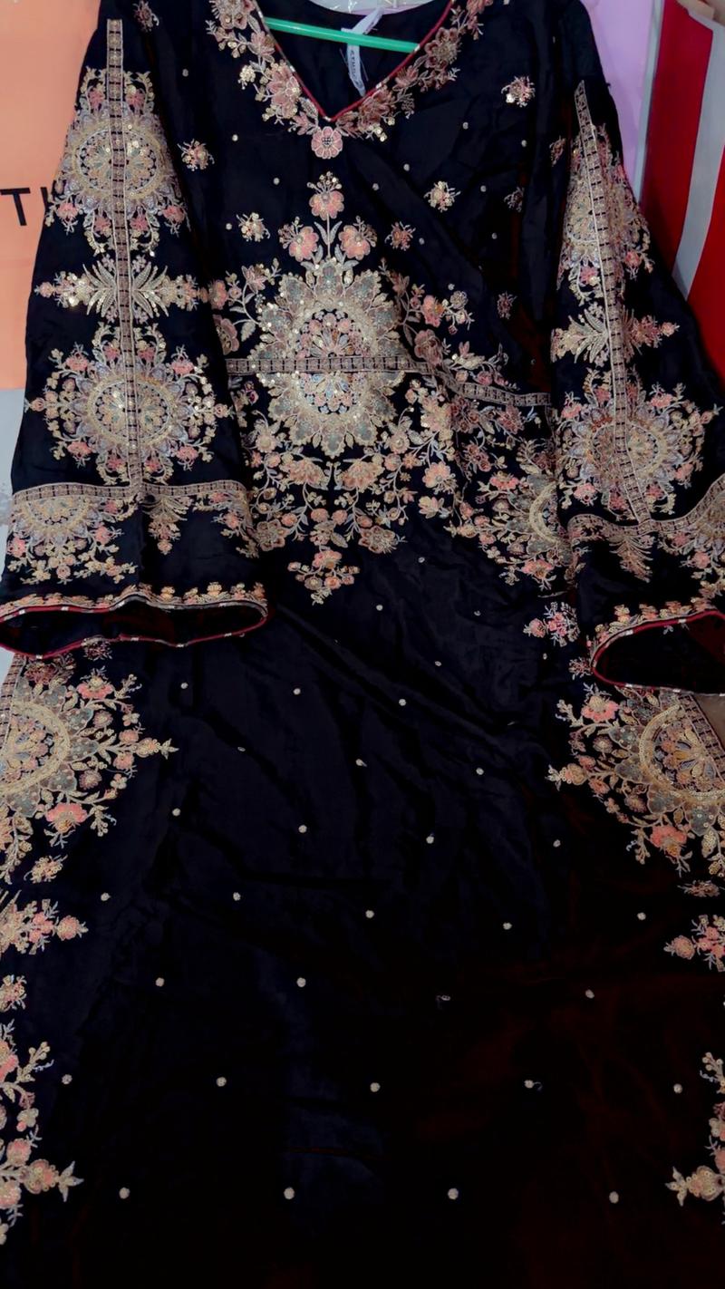 Black kaftan shirt long 15500