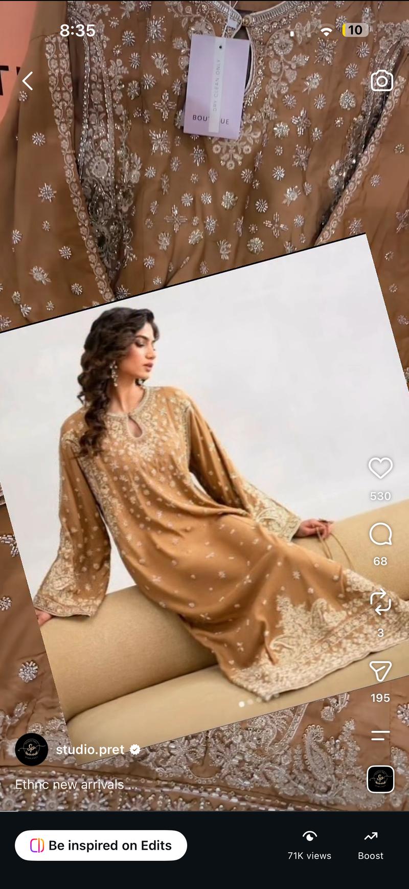 22500 kaftan shirt hand work full