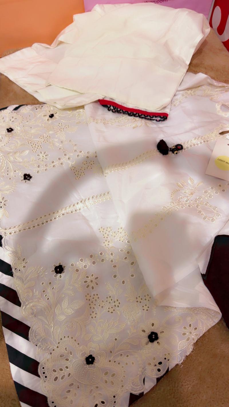 White formal heavy Emb suit 