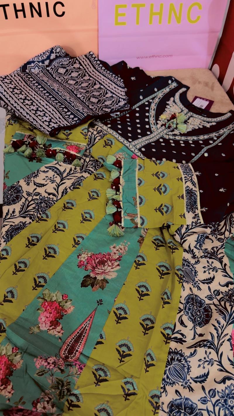 Summer lawn embroidered maxi 6950