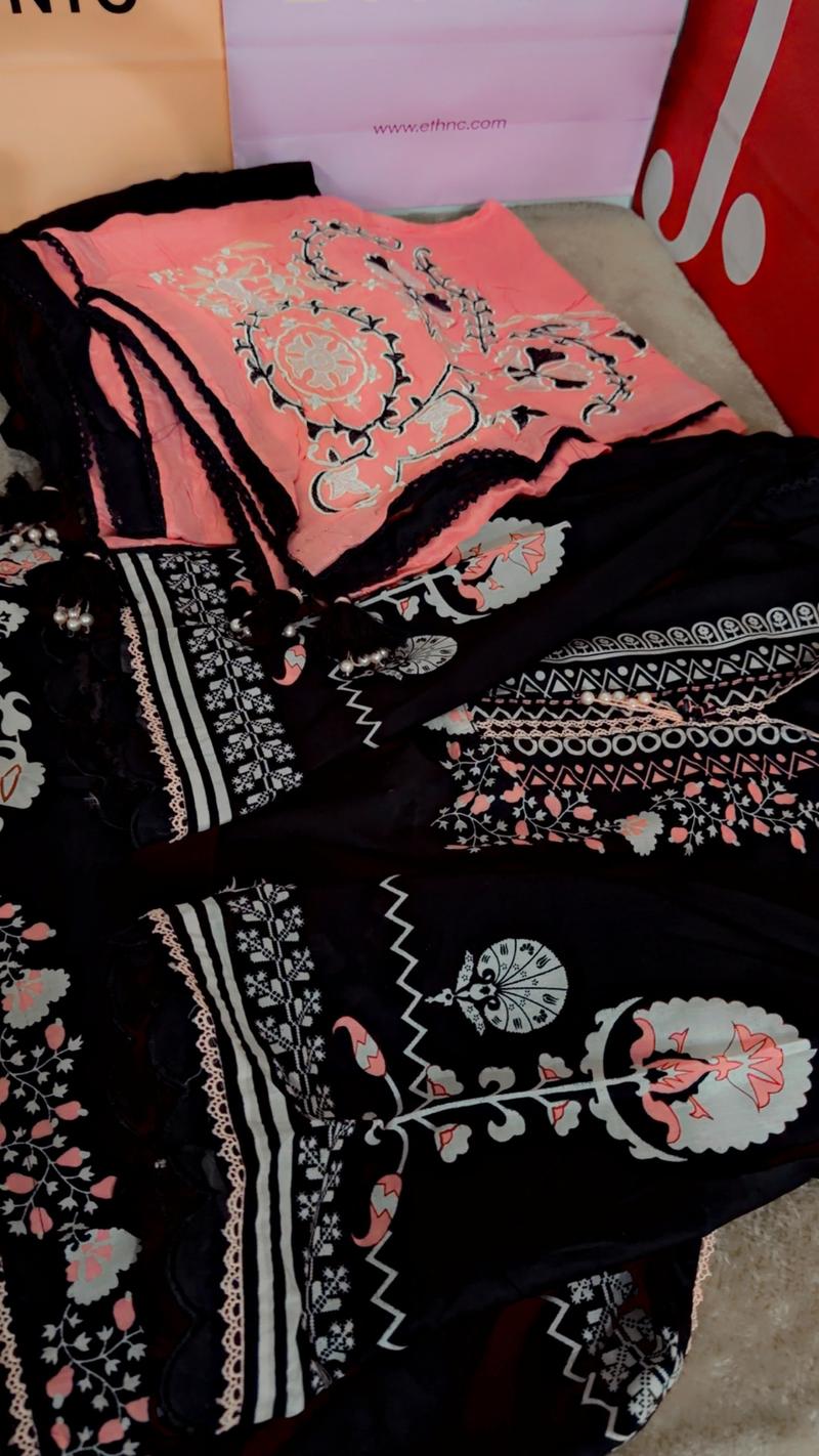 Heavy embroidery 3pc 