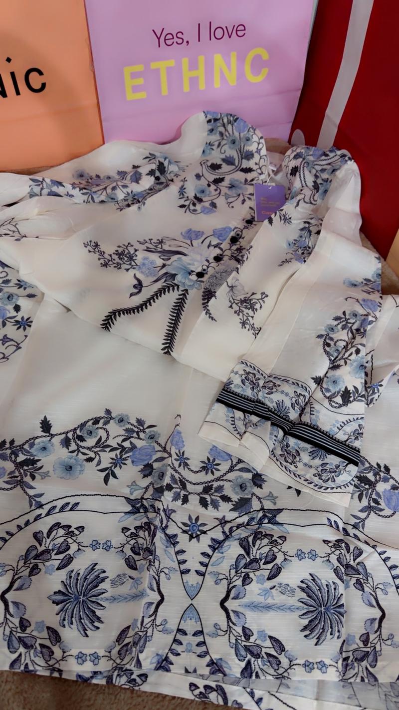 White blue kaftan 4750