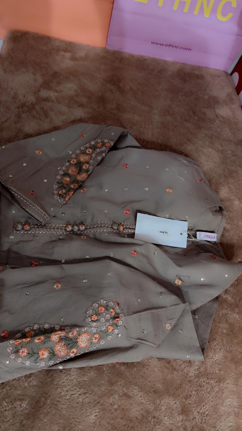 Ethnic embroidered shirt 2450 gray 