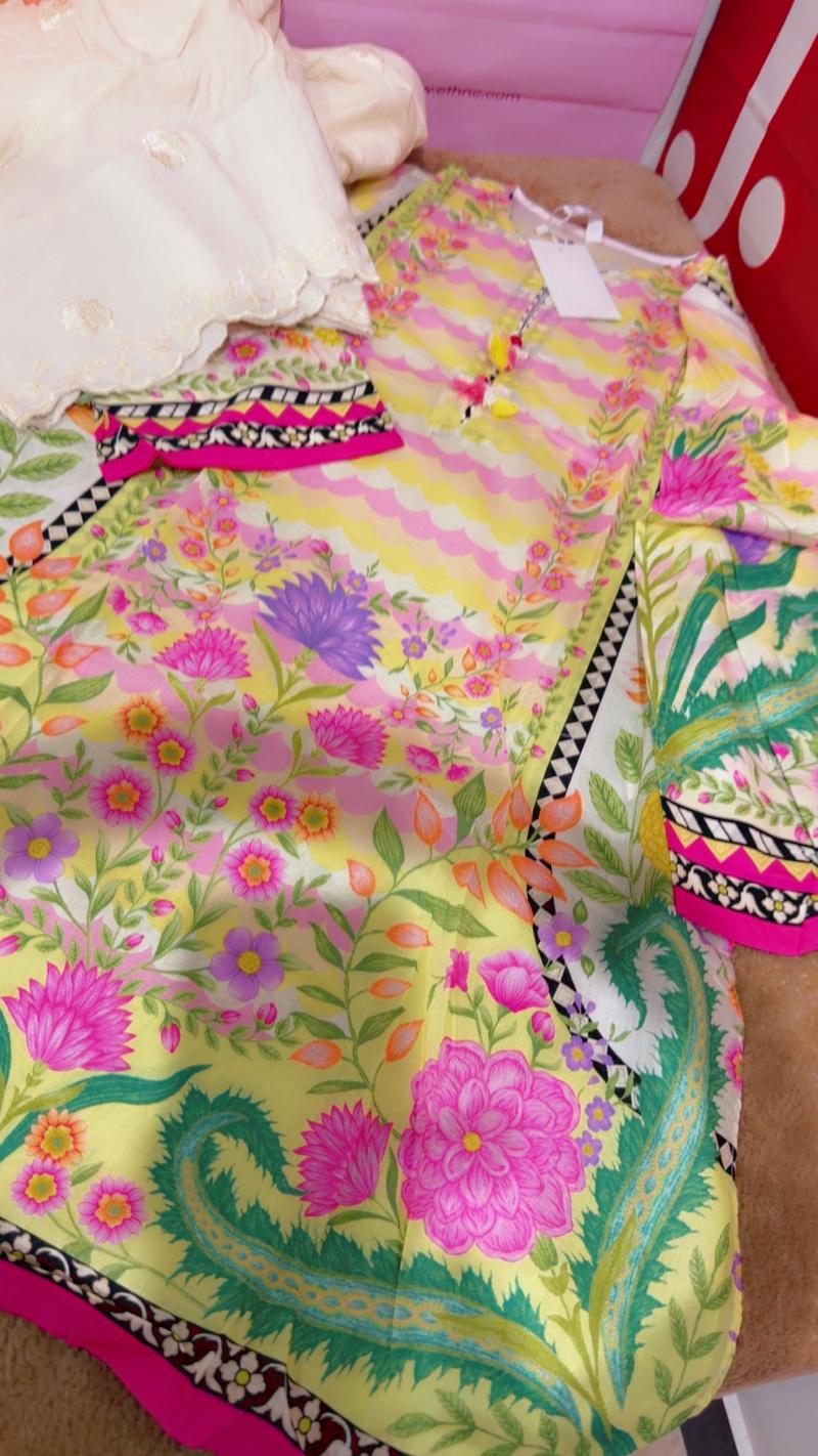 Ethnc lawn 2pc emb shalwar multi meidum 6500