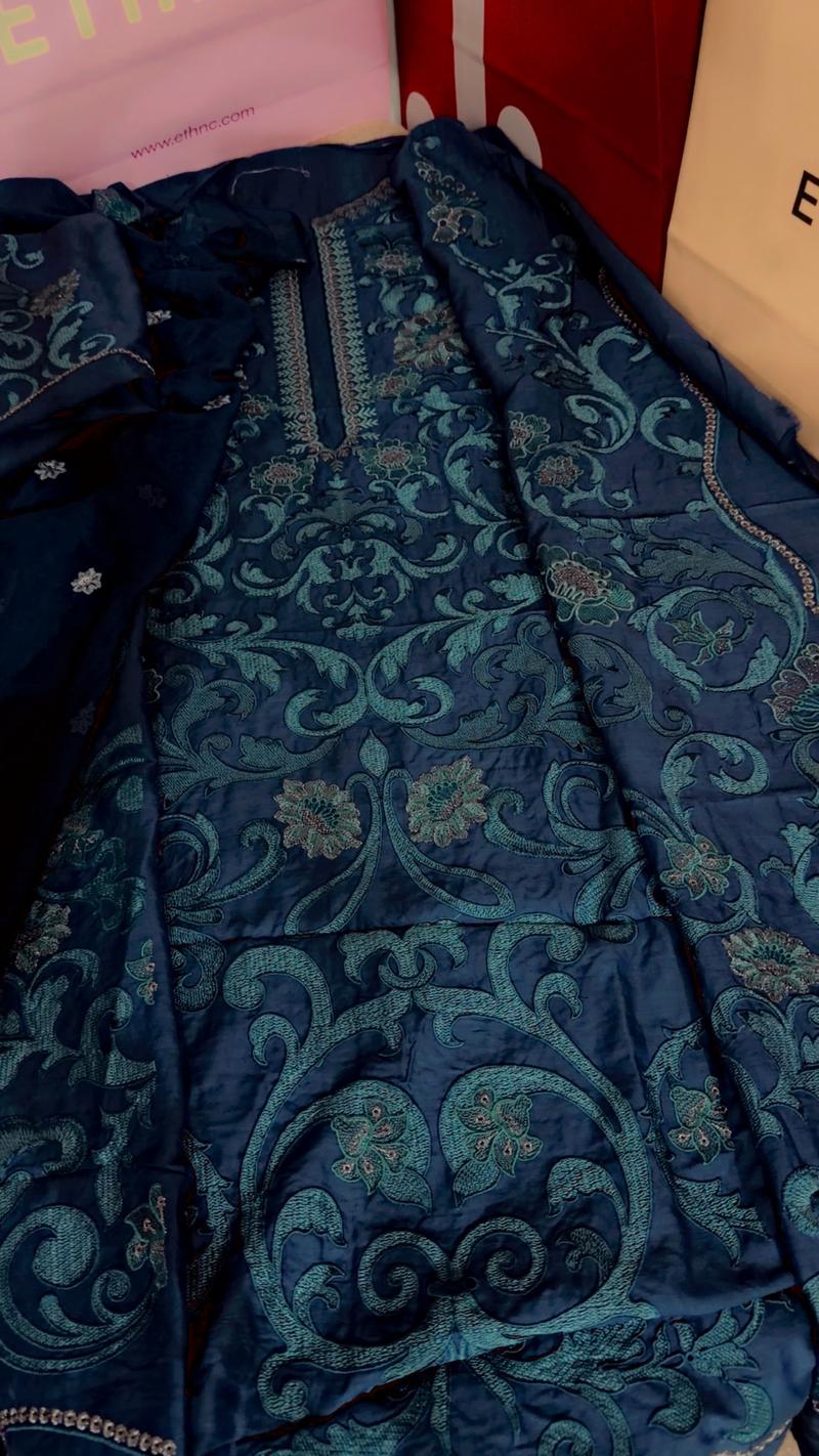 Luxury ethnic navy blue 