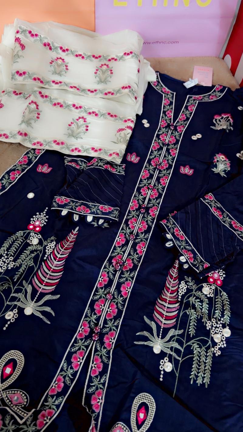 Ethnc new arrival royal.blue 2pc 