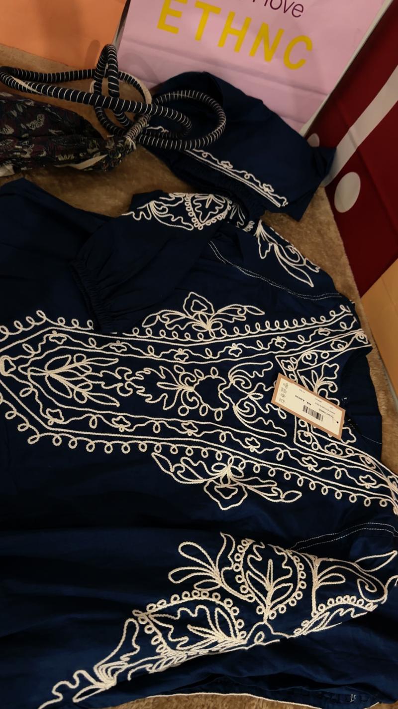 Blue 3pc 5950 embroidery
