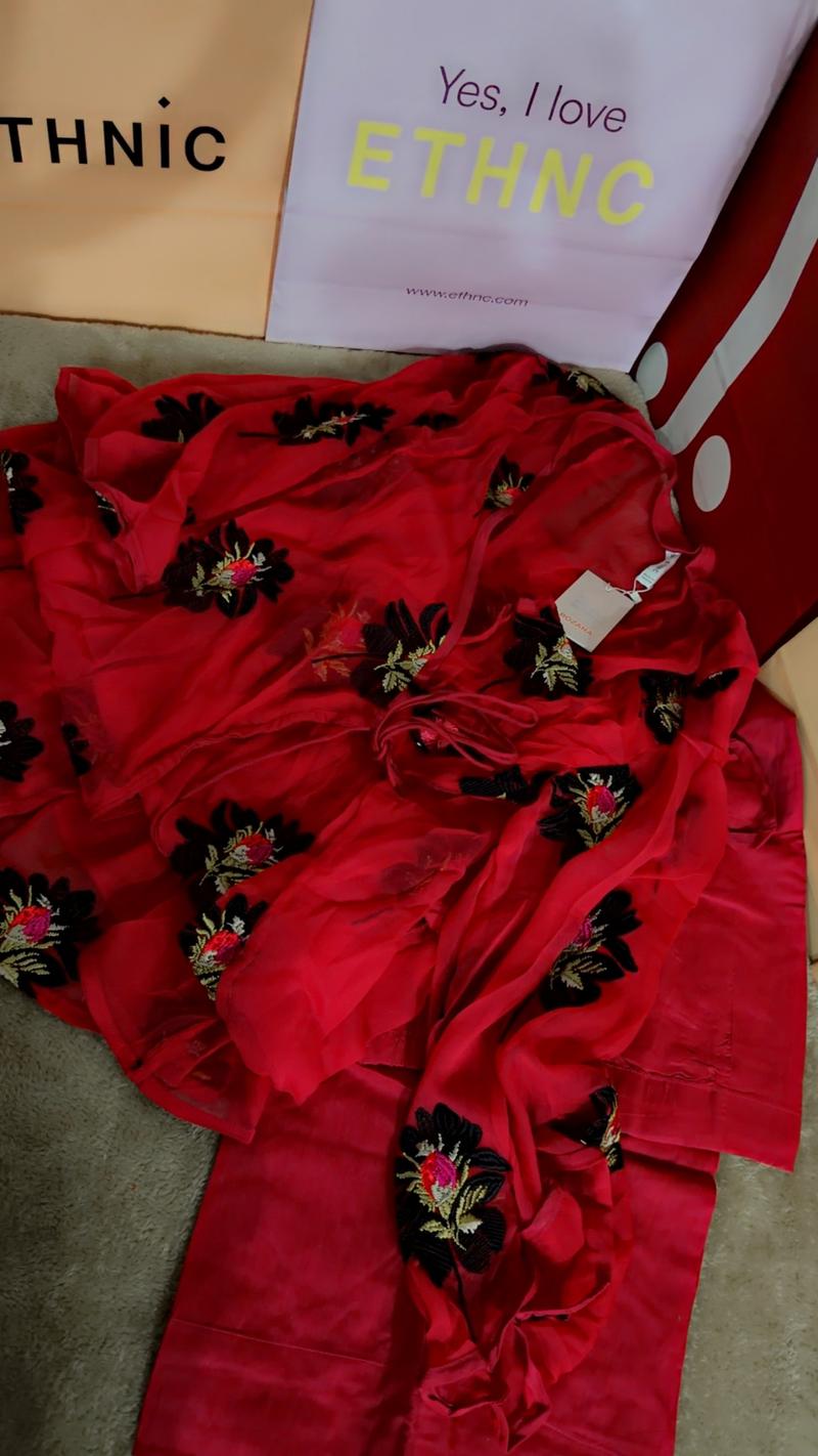 Red ethnic 3pc 