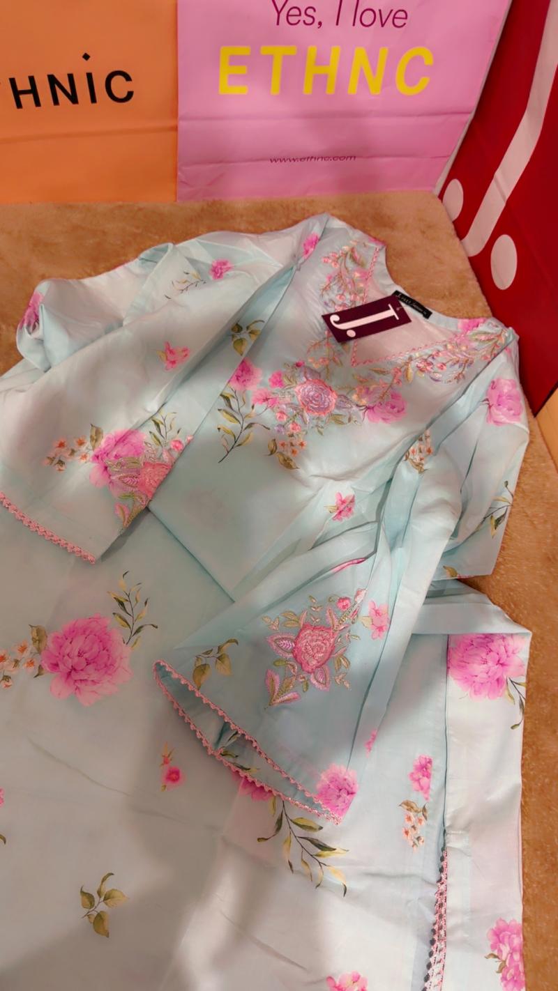 Summer fresh frock sky blue 