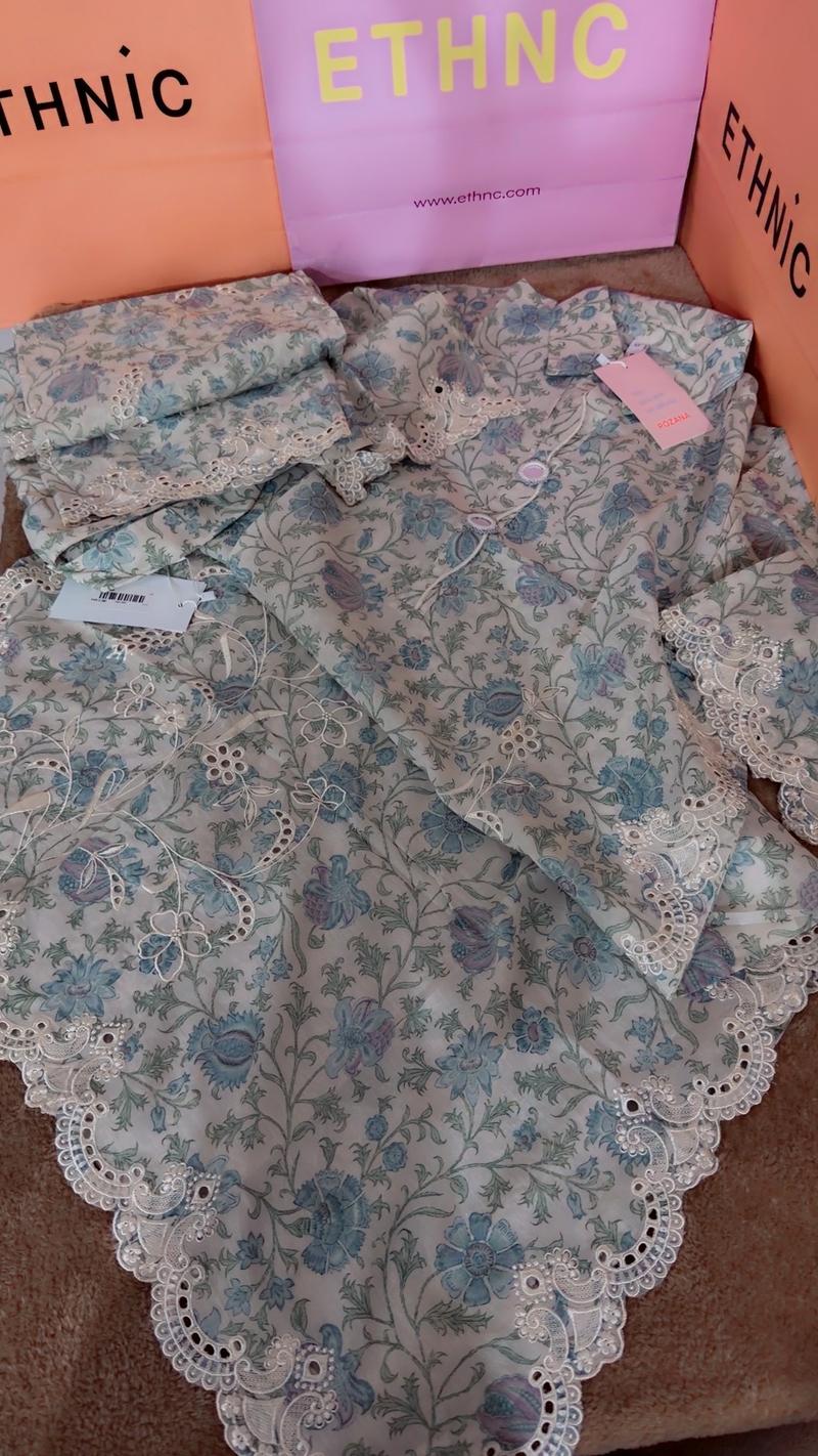 Ice blue lawn shirt