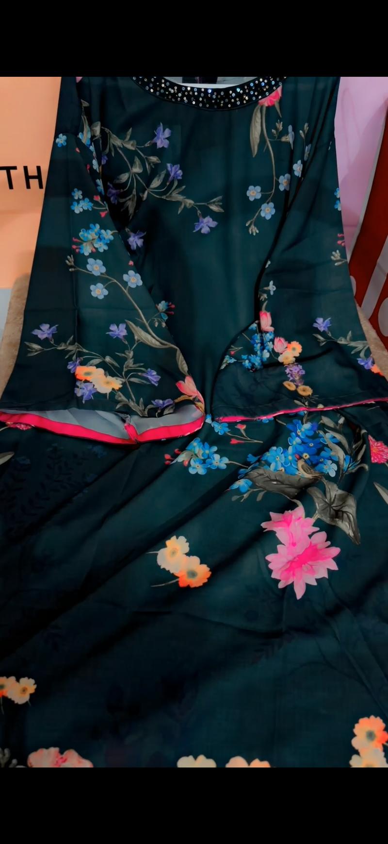 Hand emblish shirt long kaftan 5900 small