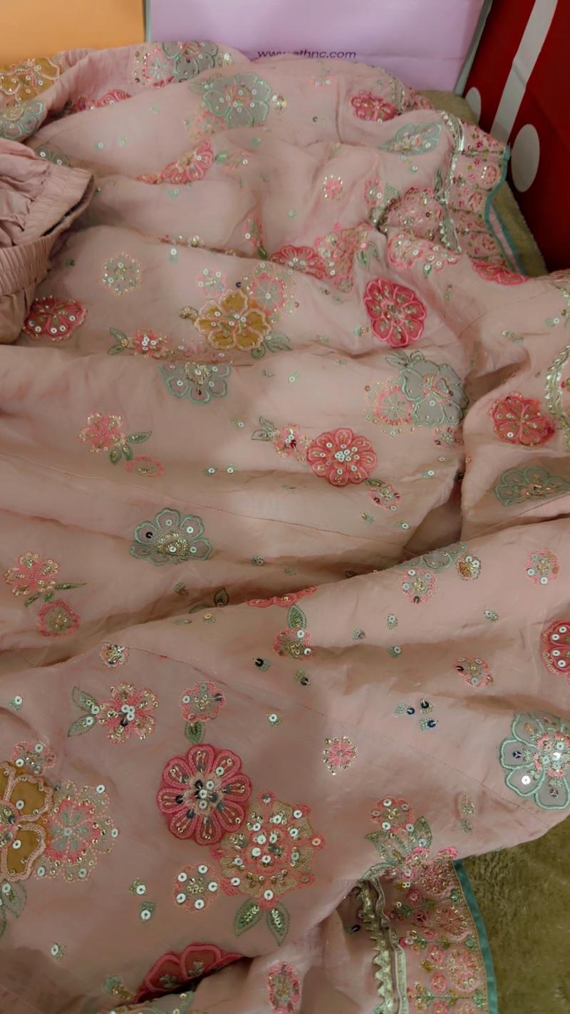 Kids pink Lengha 