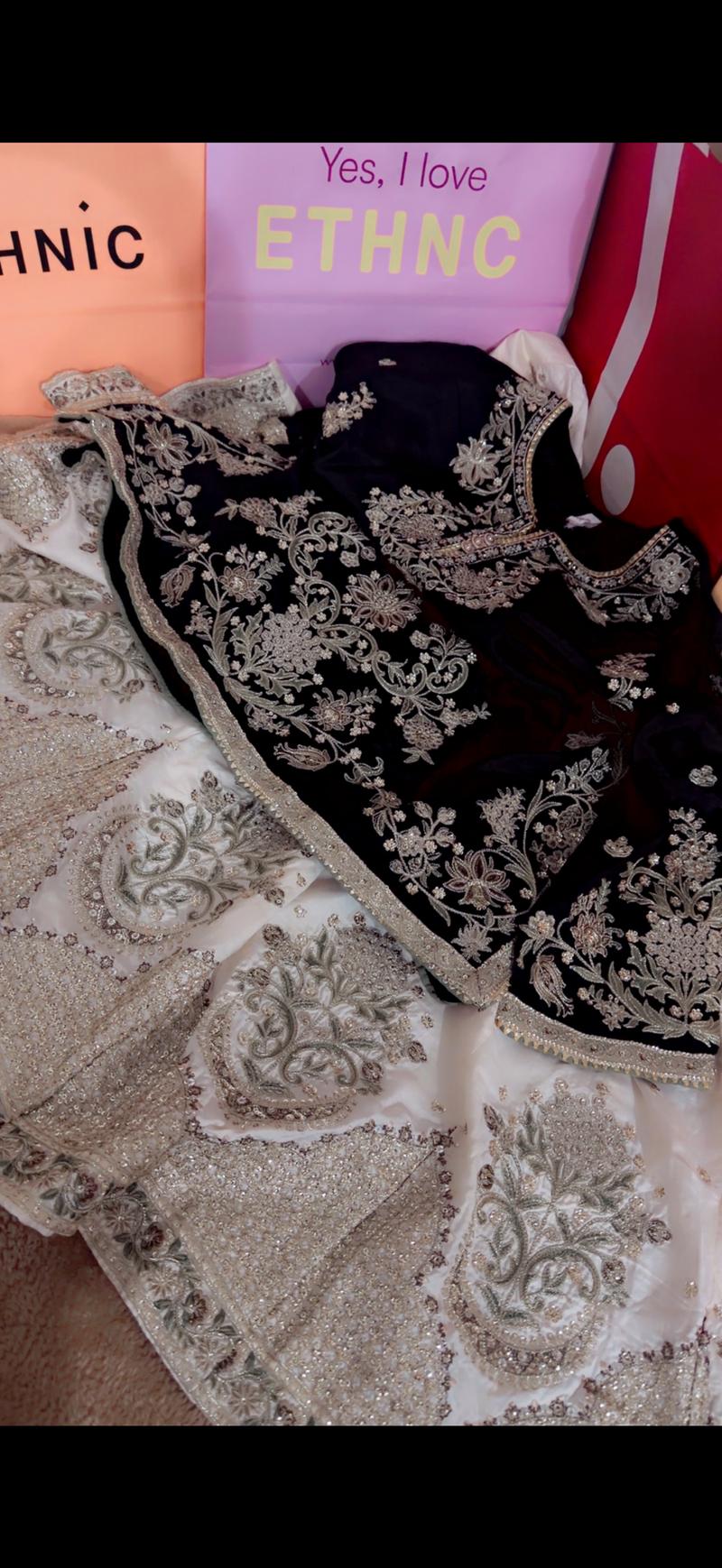 White Black Lengha botique 