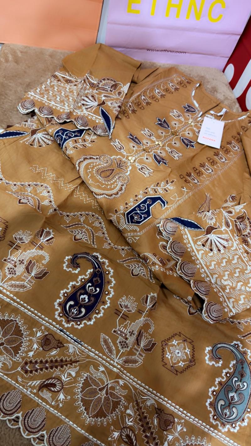 Long frock back heavy embroidery shirt 8350