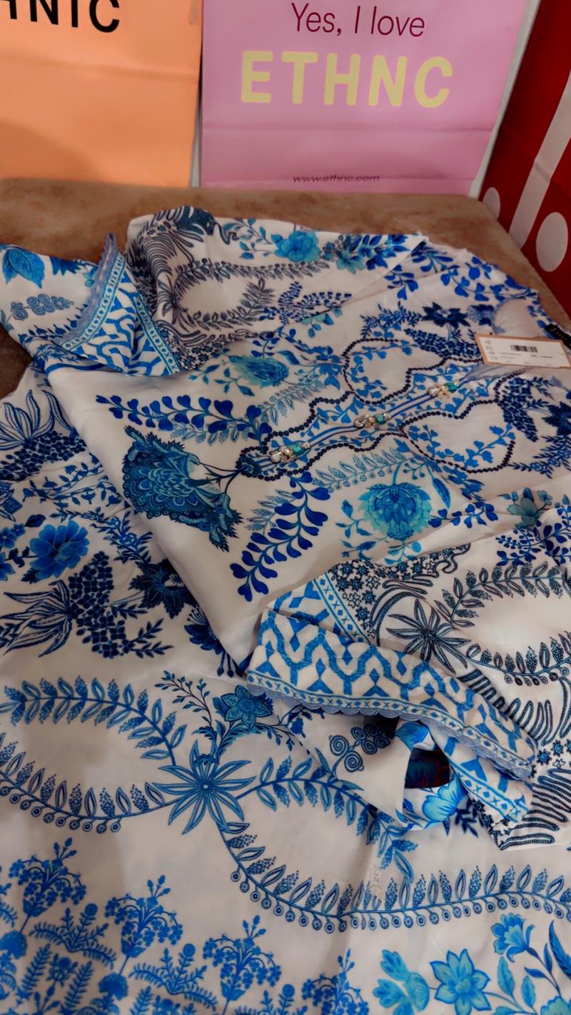 Blue white long shirt 4500