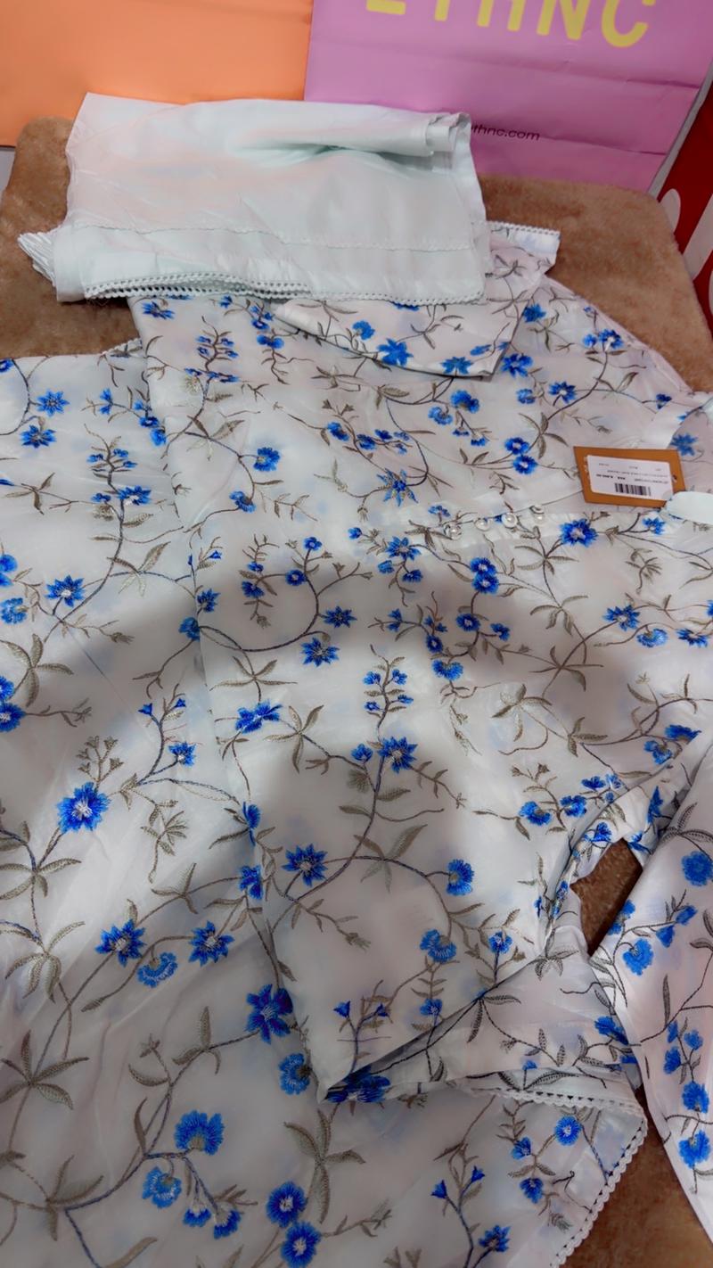 Front full embroidery ice white lawn 2pc 5900