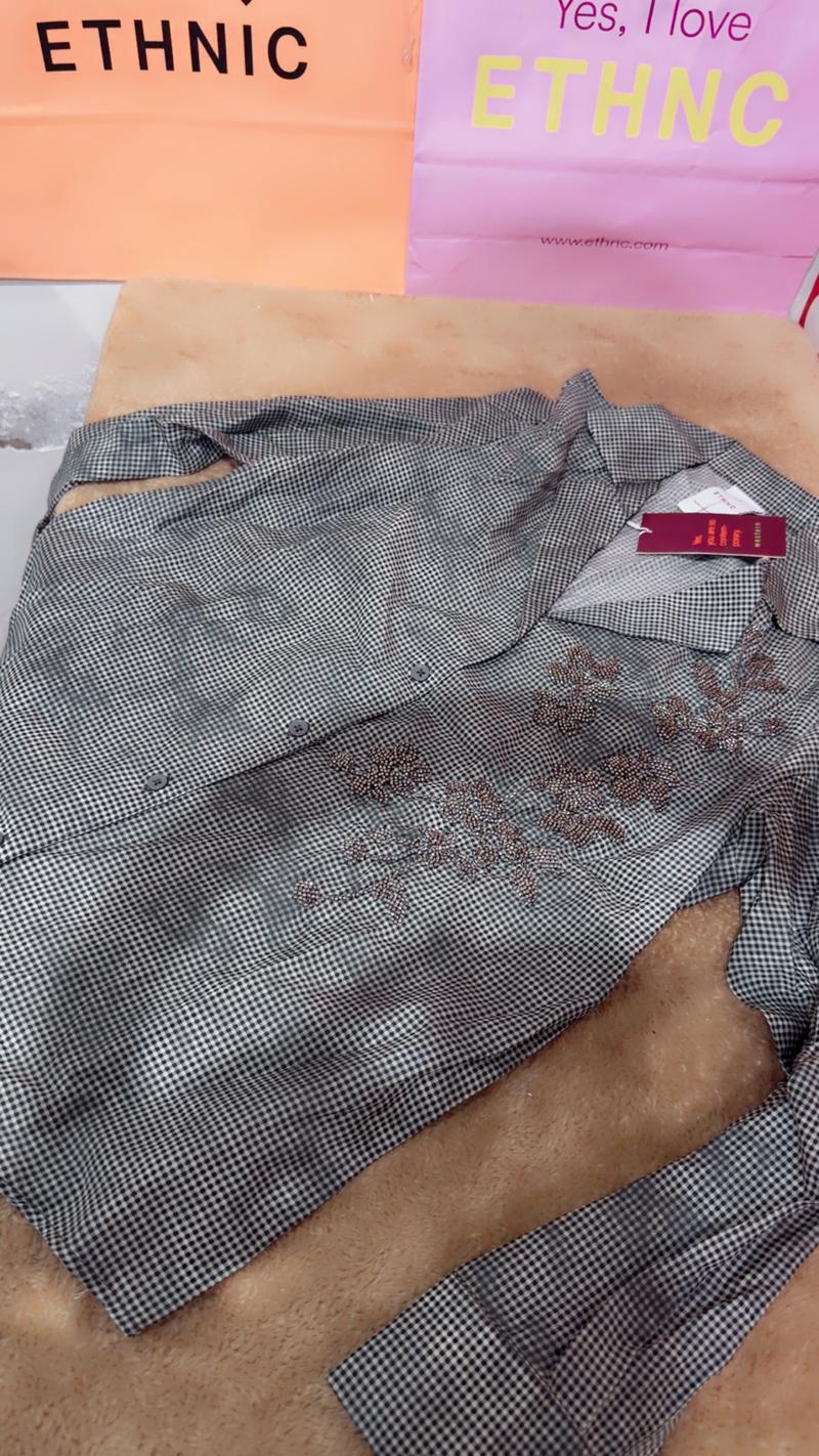 Ethnic hand emblishemnt shirt