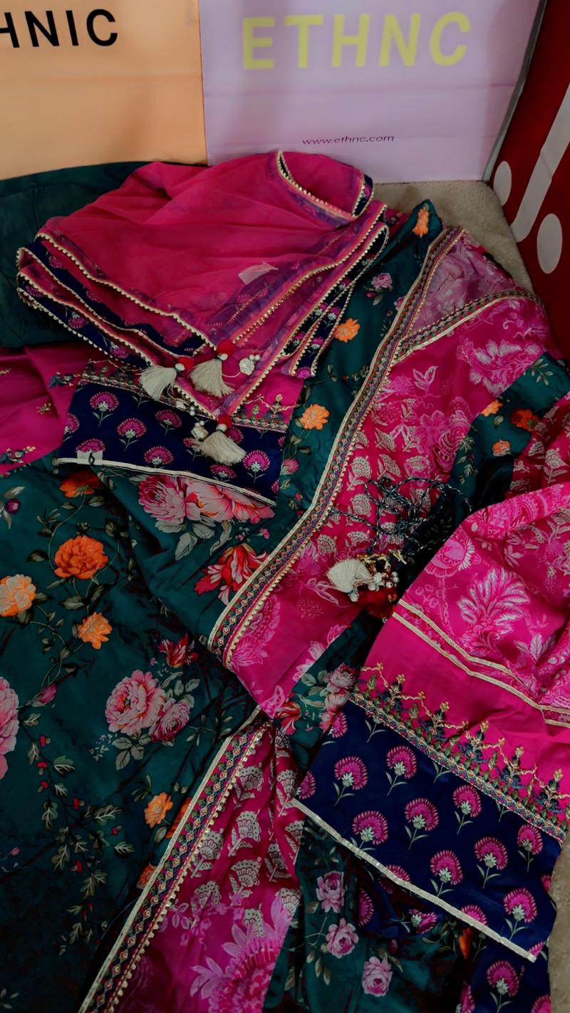 Anrakha frock embroidered 3pc