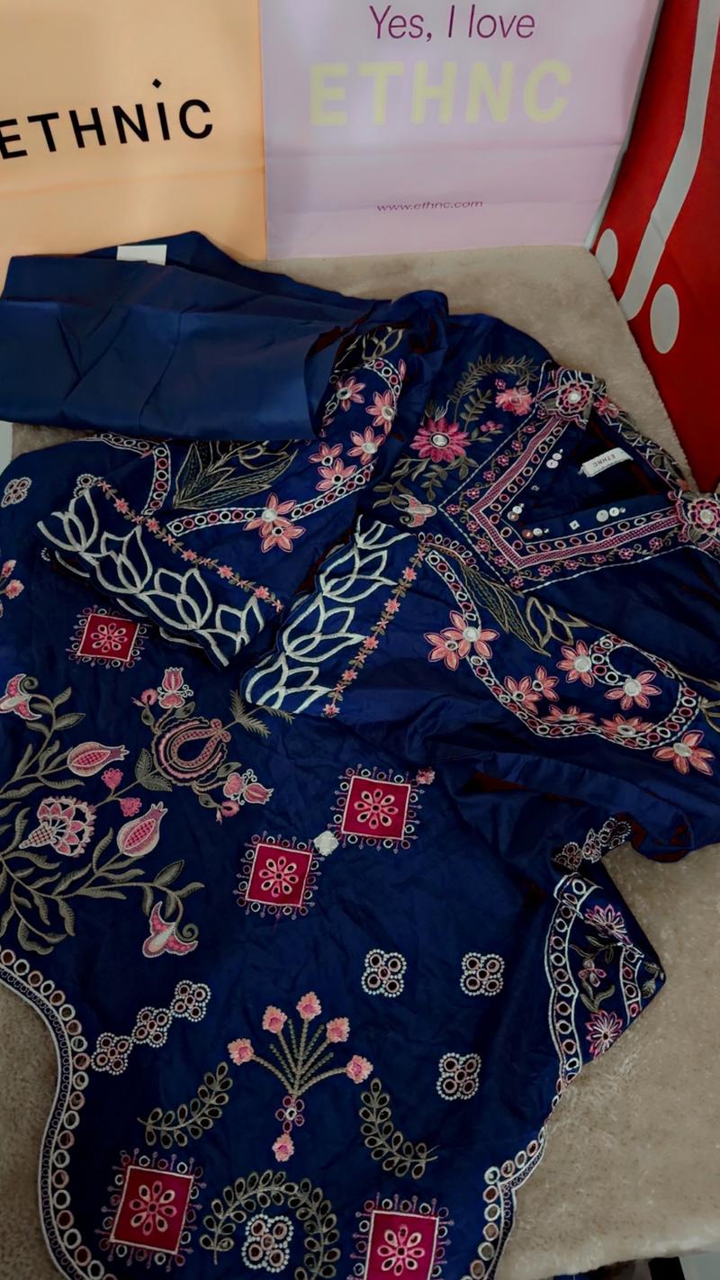 Navy blue ethnic. 