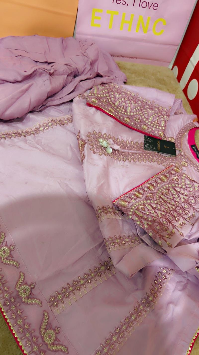 Large self print lilac embroidered 4950
